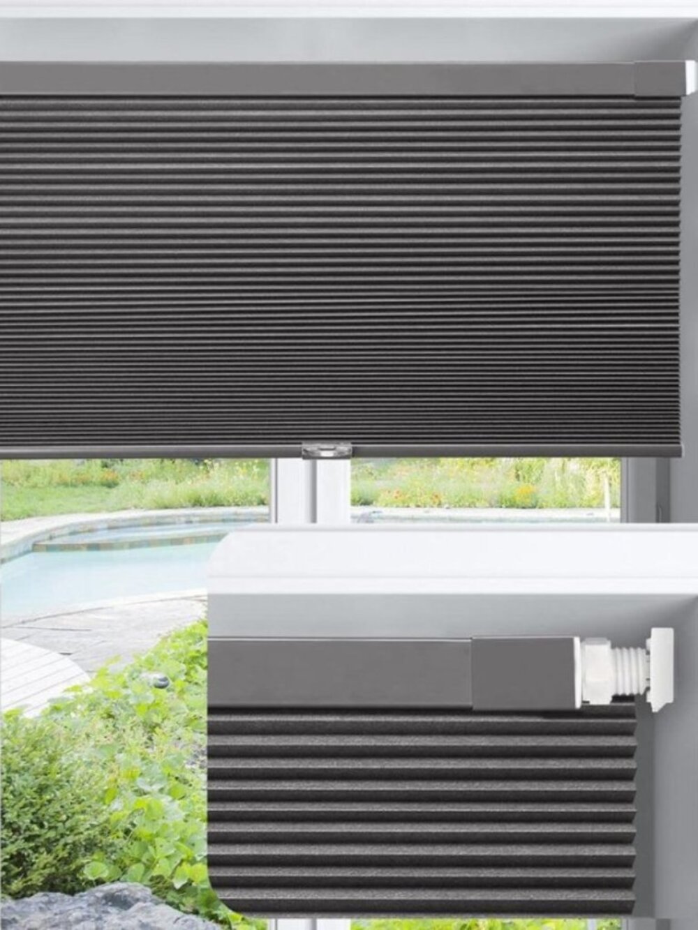 Cordless Cellular Blackout Honeycomb Shades (35'' W x 72'' H)